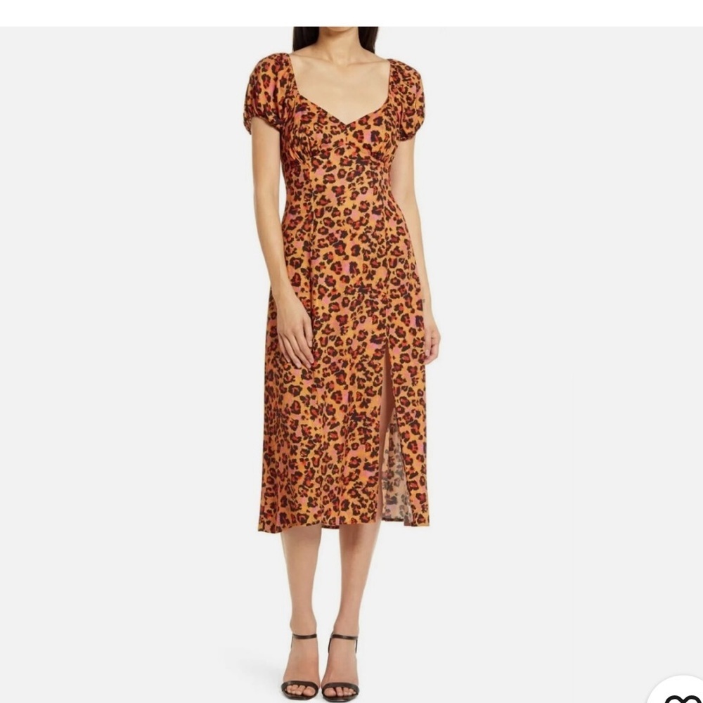 French Connection womens "Amelia" leopard midi dress​​